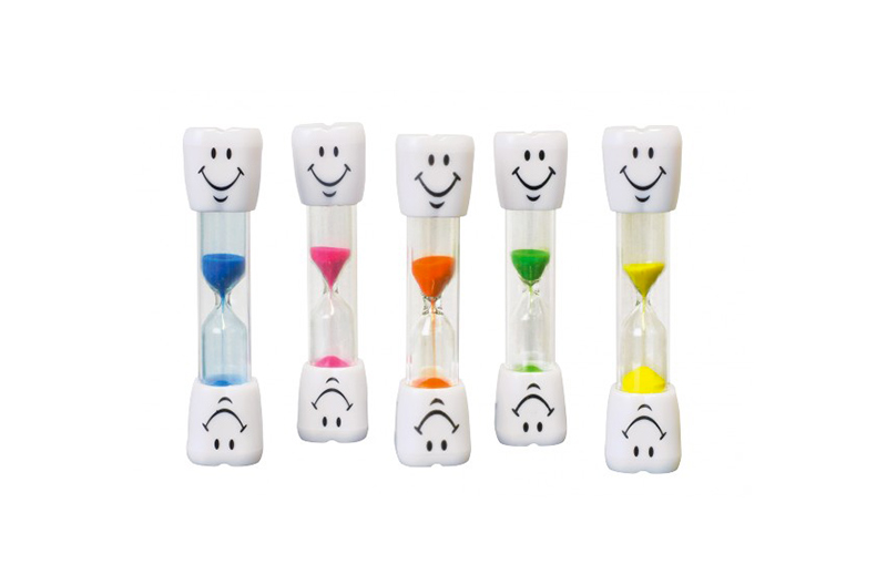 JUNDUN Lot de sablier minuterie pour brossage de dents pour enfants en 3  couleurs 2 minutes avec motif Smiley et sable Minuteur pour le brossage des
